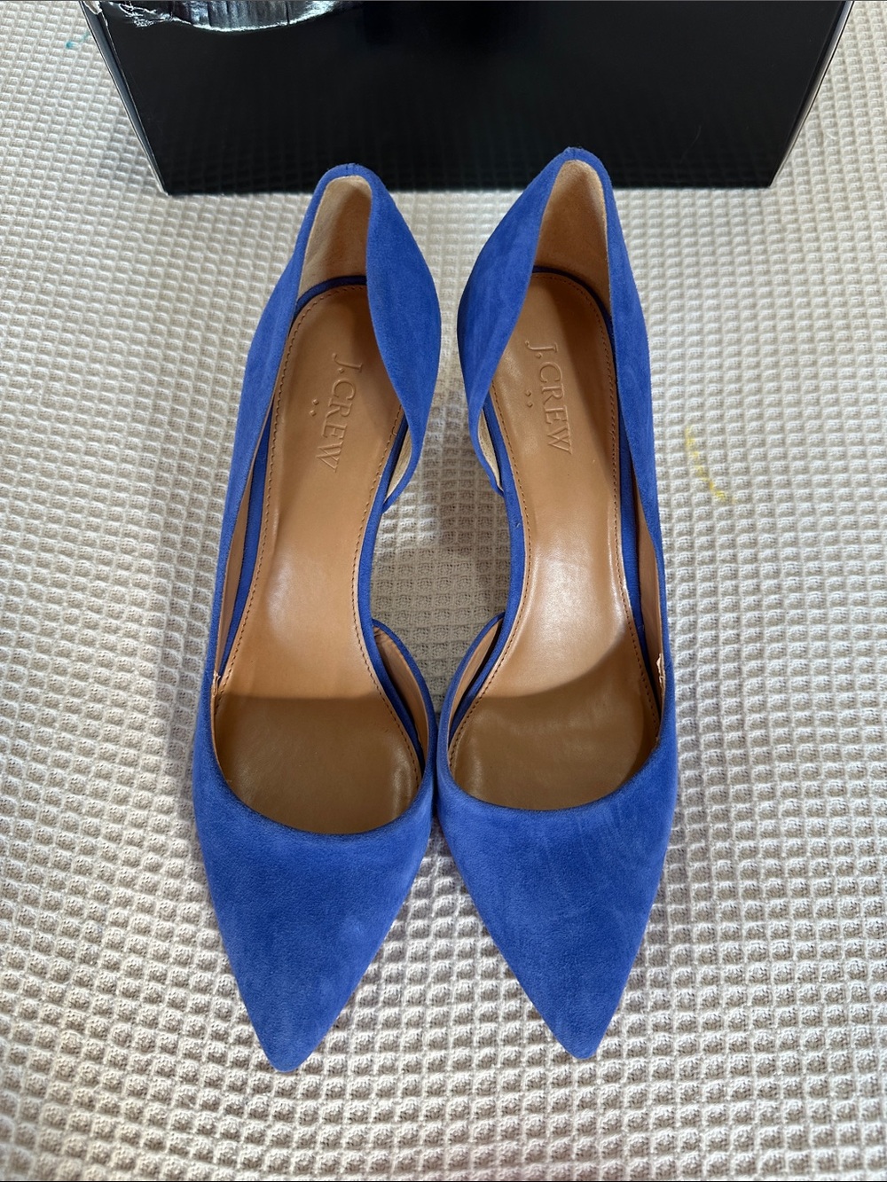 J. Crew Blue Suede D’Orsay Pumps Heels sz 9